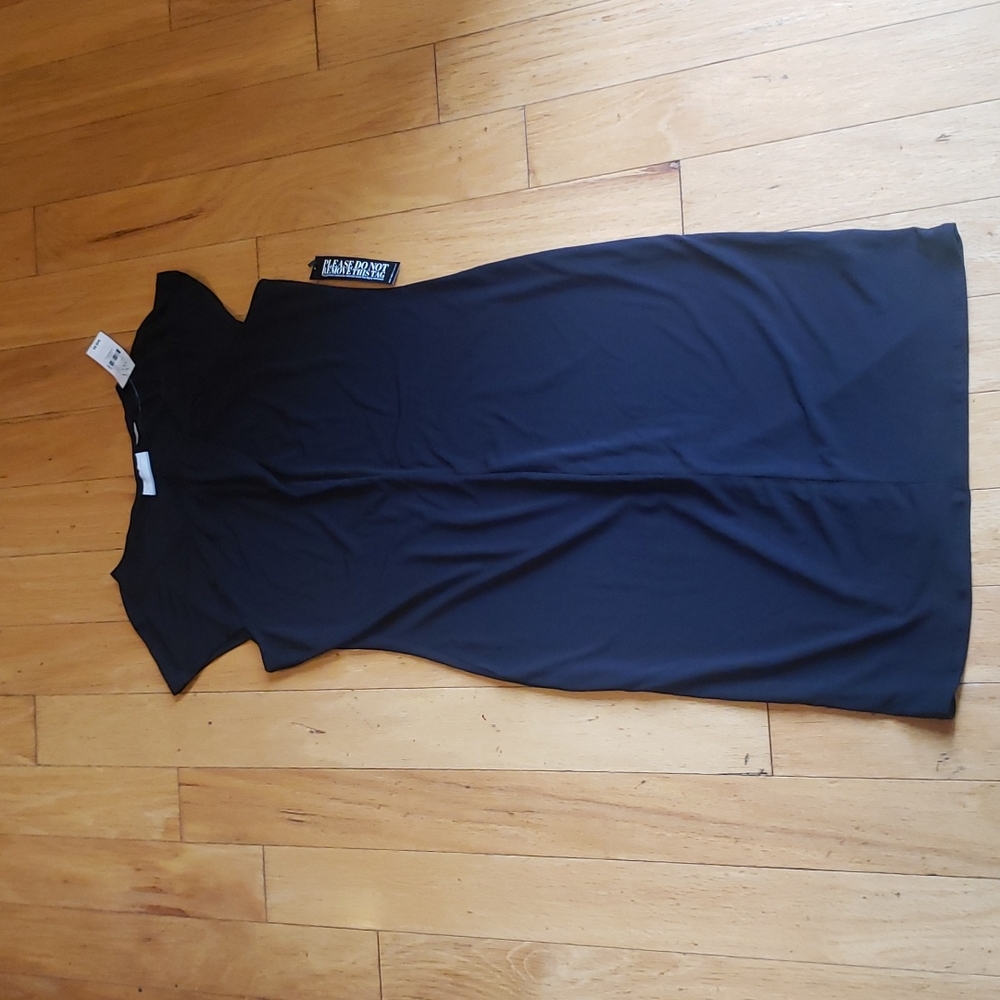 New york and company Little black dress XS collar cut out